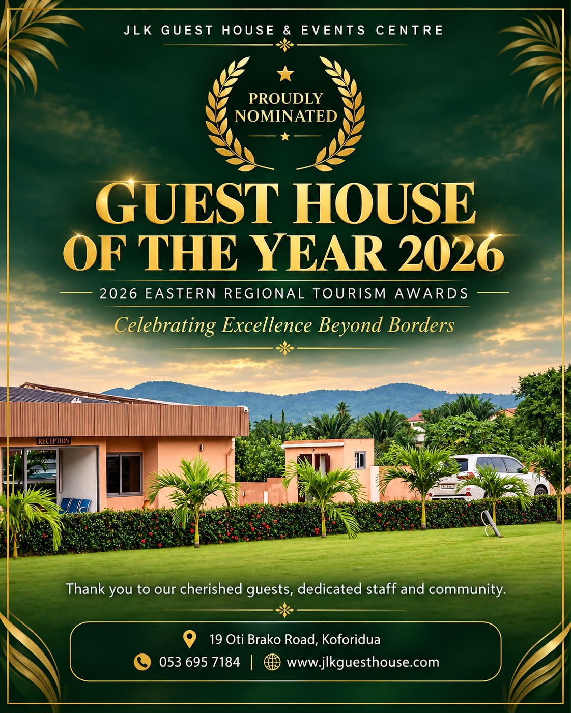 PROUDLY NOMINATED: GUEST HOUSE OF THE YEAR 2026